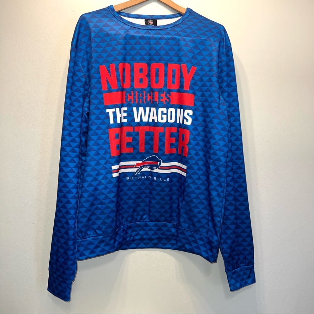 Buffalo Bills NFL Team Apparel Royal Blue Mens Crewneck Sweatshirt Sz Large